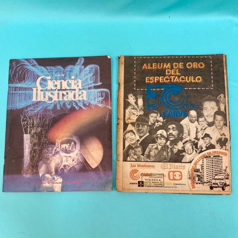 Álbumes de Figuritas "Álbum de Oro del Espectáculo" y "Ciencia Ilustrada" - Años 80