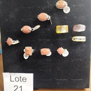Lote siguiente: Lote de 10 Anillos Variados: 7 Marrones con Base Plata y 3 Plástico