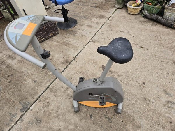 Bicicleta de Ejercicio Estática Gris y Naranja