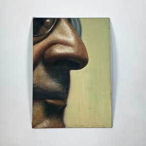 Lote anterior: Cuadro al óleo: Rostro de hombre con nariz, fechado 2003