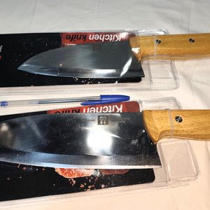 Juego de 2 Cuchillas de Cocina Acero Grabado, Mangos Remachados - imagen 4