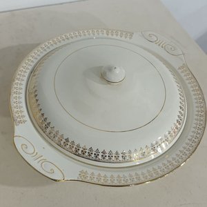 Guisera y Sopera Loza Inglesa "Crown Clarence" con Detalles Dorados - imagen 3