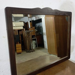 Espejo Rectangular con Marco de Madera Oscura y Bisel - imagen 2