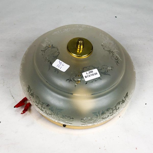 Plafón de Techo con Diseño Tallado al Ácido, Dos Luces, 21 cm