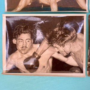 Lote de 4 Fotos Antiguas de Boxeo Gran Tamaño 1955 - imagen 4