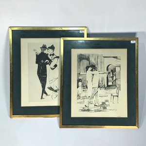 Conjunto de 4 Láminas de Tango: Bailarines y Músicos - imagen 2