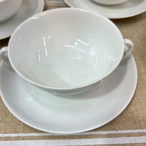 Tetera Inglesa Grenville Ware y 4 Tazas con Platos de Loza Blanca - imagen 5