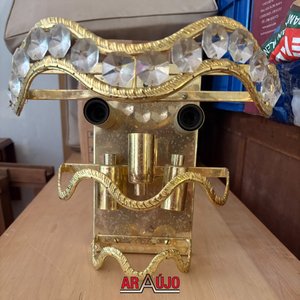 Aplique de Pared Dorado con Cristales para Restaurar - imagen 6
