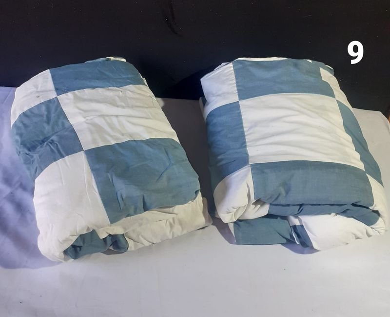 Acolchados de 1 plaza - Bolsas de algodón azul y blanco