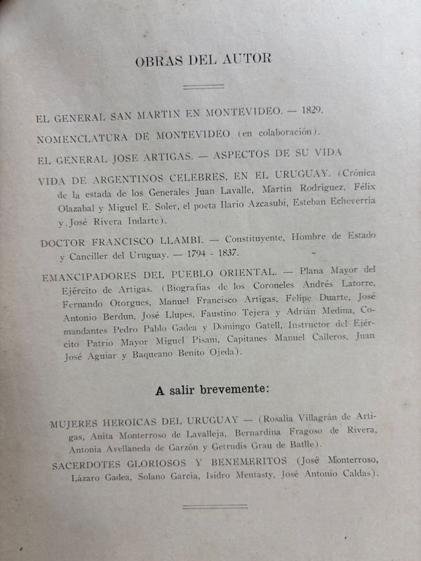 Libro antiguo de Placido Abad - Emancipadores del Pueblo Oriental - imagen 4