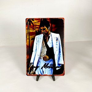 Chapa Decorativa "Scarface" Tony Montana 20x30 cm - imagen 2