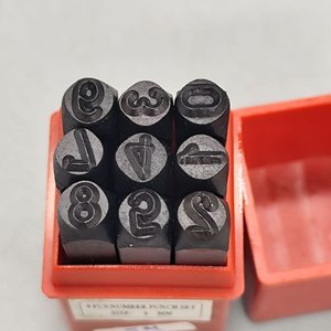 Juego de 9 punzones para estampar números de 6 mm - imagen 2