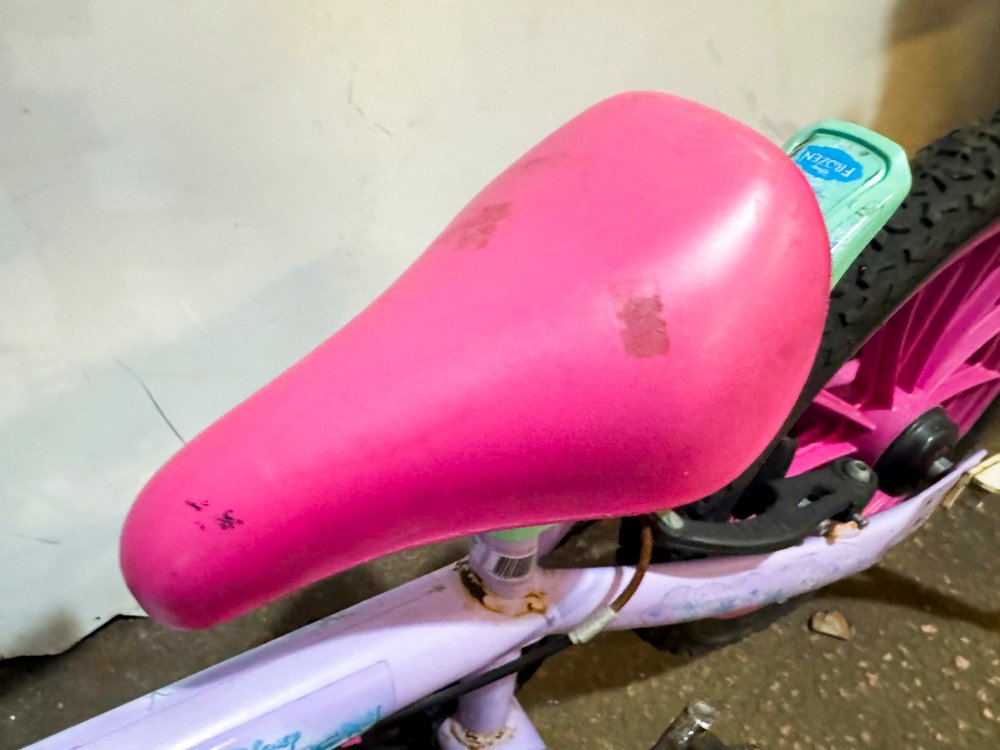 Bicicleta infantil color verde/violeta rodado 14 - Equipamiento deportivo - imagen 2