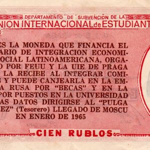 100 Rublos Unión Internacional de Estudiantes "Seminario de Integración Económica y Social Latinoamericana" - imagen 2