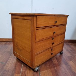 Cajonera Auxiliar de Madera con 4 Cajones y Ruedas - imagen 3