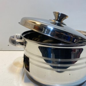 Olla de Acero Inoxidable Grünhof con Tapa - 24cm Diámetro, 5 Litros - imagen 4