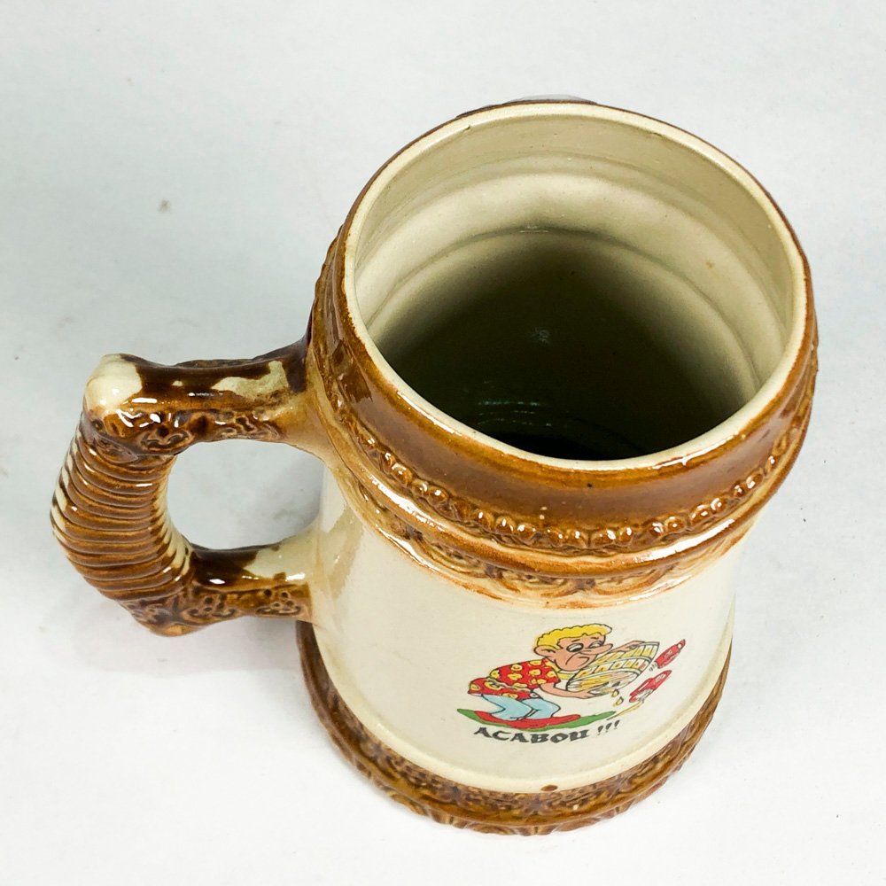 Jarra para cerveza en porcelana brasilera Damasco de 16 cm - imagen 2