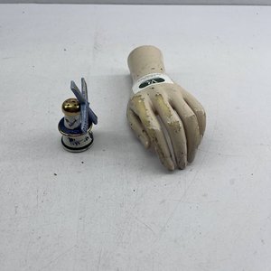 Molino Holandés de Porcelana Azul y Blanco con Detalles Dorados - imagen 2