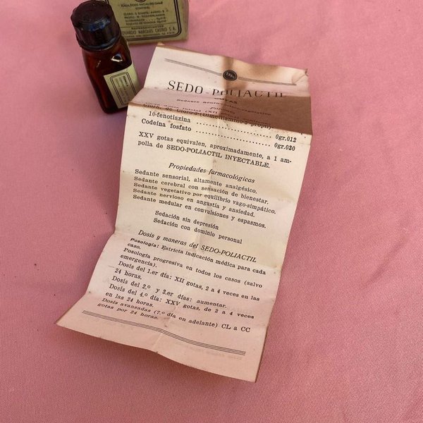 Medicamento antiguo en gotas Sedo-Polactil de la marca Emar, industria uruguaya - imagen 7