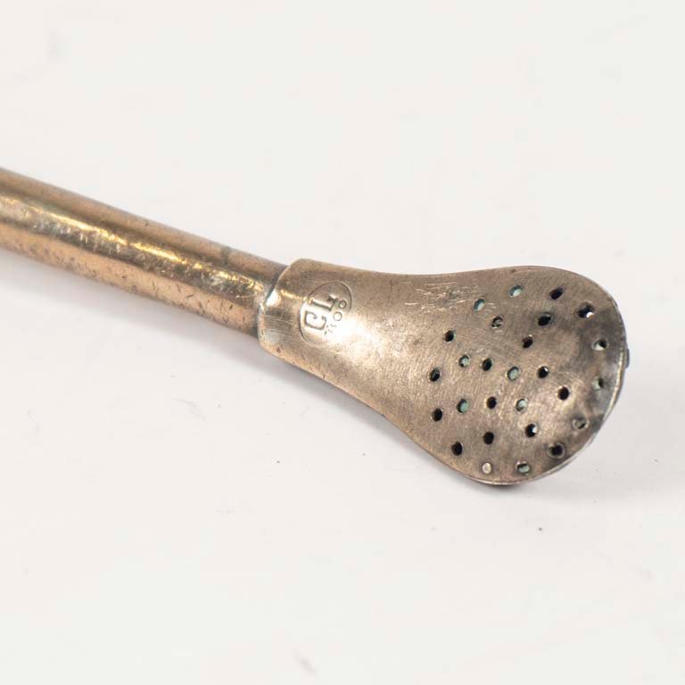 Bombilla platería criolla con detalles - imagen 2