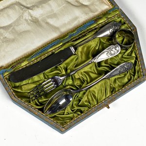 Estuche con Juego de Cubiertos Infantiles de Plata, 4 Piezas - imagen 2