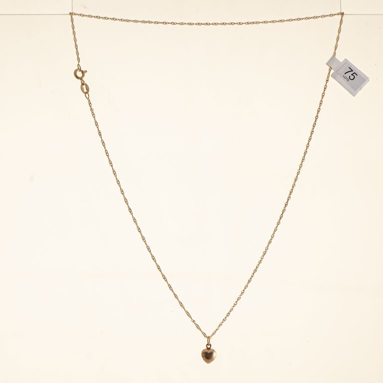 Cadena con colgante oro 18k, corazón - imagen 2