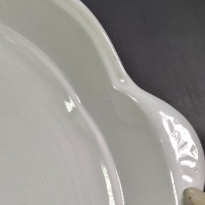 Dos Fuentes Grandes Ovalada y Circular de Loza Blanca Italiana - imagen 5