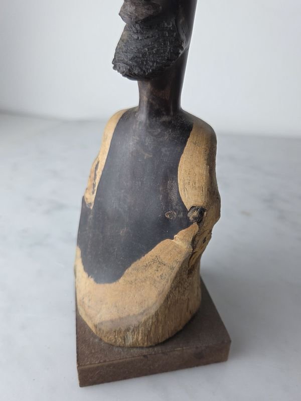 Escultura en madera dura africana posiblemente ébano - imagen 5