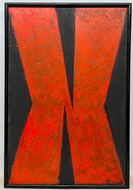 Lote siguiente: Pintura "Forma Naranja" de Presno Hargain - Oleo sobre fibra