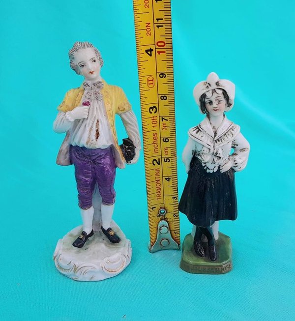 Par de antiguas figuras de porcelana Alemana - imagen 9