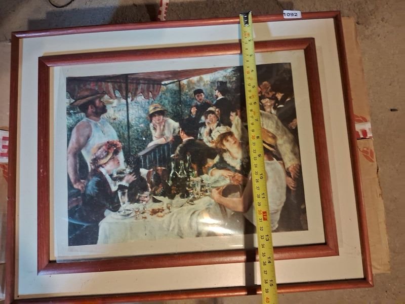 Reproducción enmarcada de la pintura 'El almuerzo de los remeros' - imagen 2