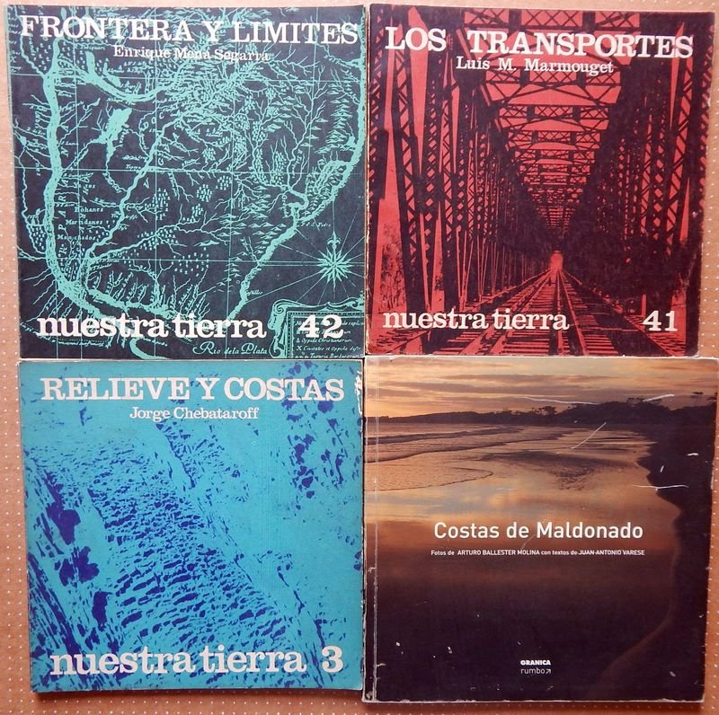 Lote de 4 Libros Colección Nuestra Tierra y Costas de Maldonado