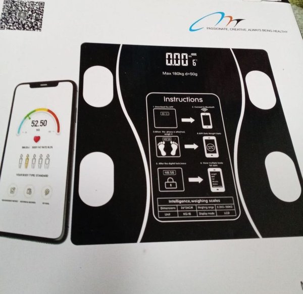Báscula Corporal Inteligente Bluetooth Analizador Grasa Muscular IMC - imagen 1