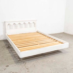 Cama de Dos Plazas Laqueada Blanca con Detalles - imagen 1