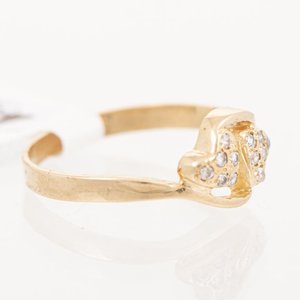 Anillo Oro 18k con Circonias Corazón - imagen 2