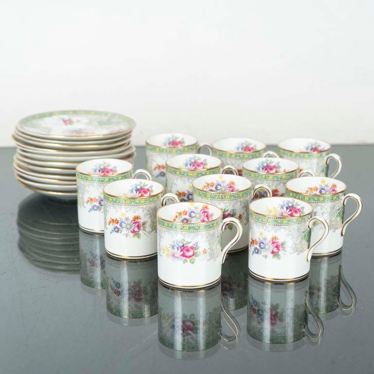 Juego de Café de Porcelana Inglesa Georgian Shelley - 23 Piezas