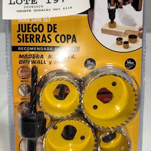 Lote siguiente: Juego de 5 Sierras de Copa para Madera, Metal y Drywall