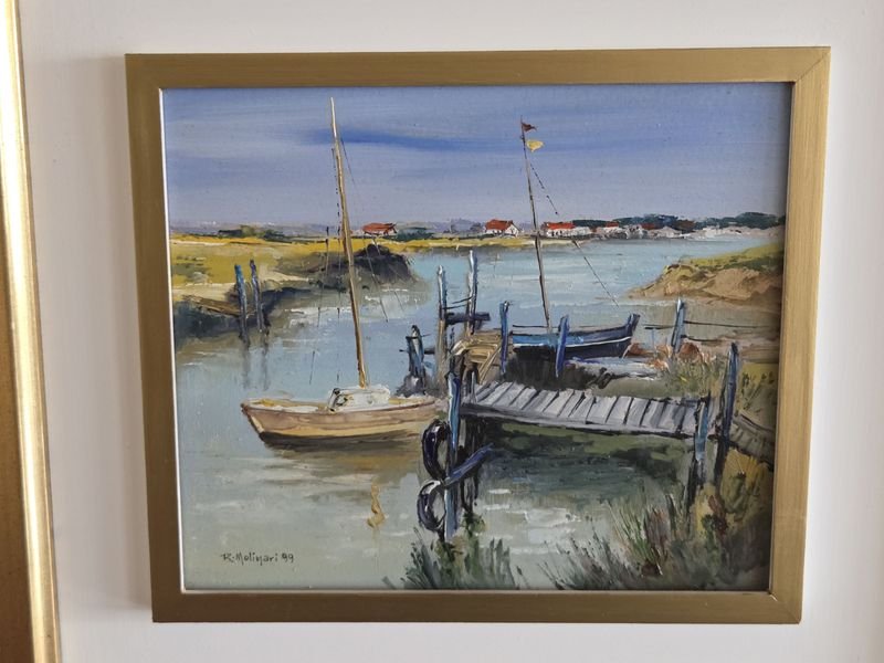 Lote anterior: Óleo del artista Molinari motivo Rocha - Pintura al agua