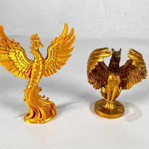Figuras Mitológicas Doradas: Ave Fénix y Hipogrifo - imagen 1