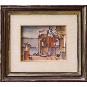 Lote siguiente: Óleo "Constructivo" de Cirizola, 18 x 23 cm