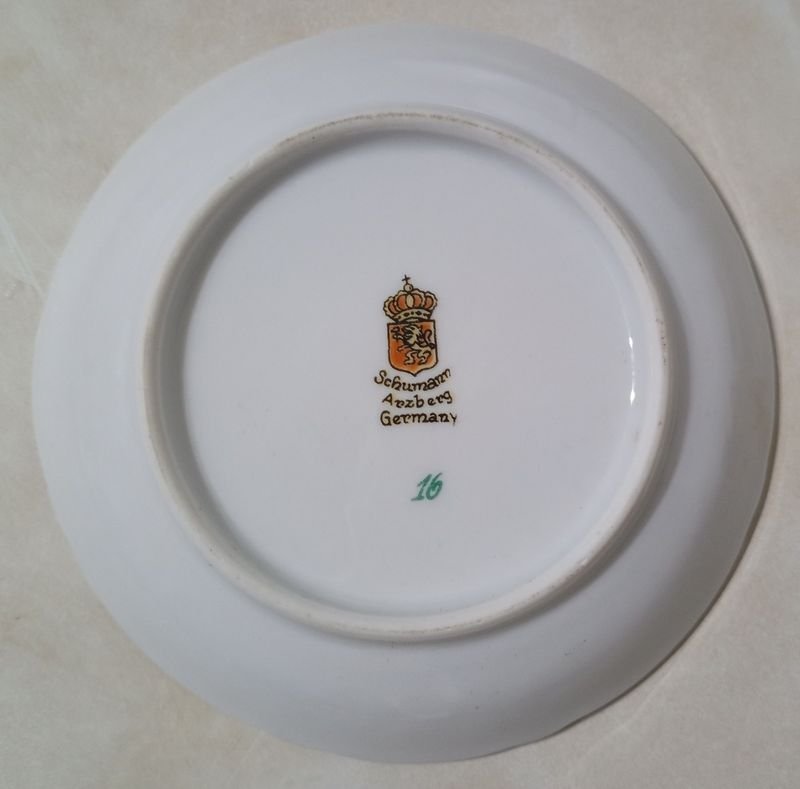 Platillo de Porcelana ALEMANA Schumann Arzberg con Decó Galeón - imagen 3