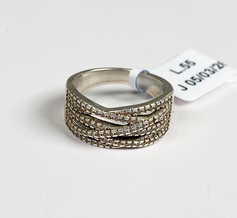 Anillo de plata con zirconias - imagen 2