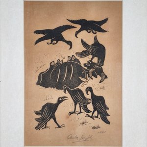 Grabado de Carlos González, Firmado y Fechado 1938 - imagen 3