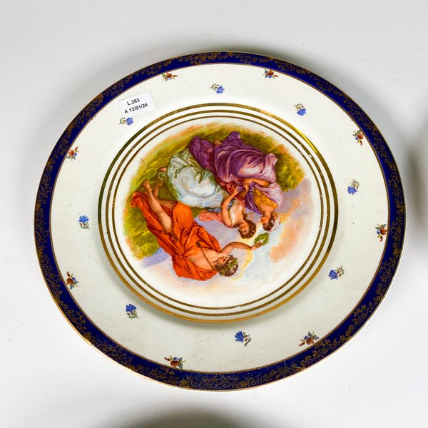 Cuatro platos de loza oriental decorados en inglés - imagen 5