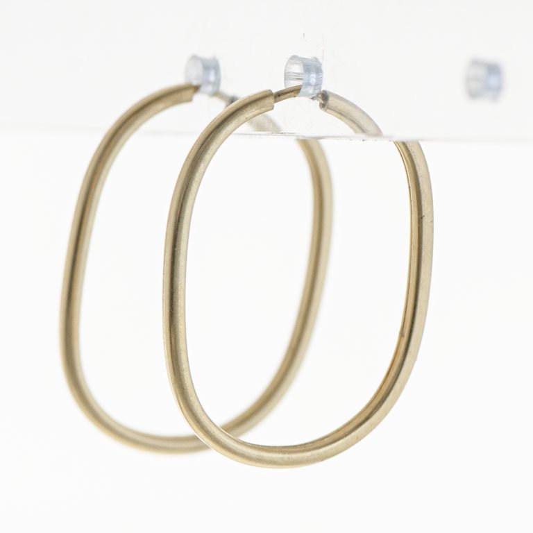 Aros de oro 18k ovalados - imagen 2