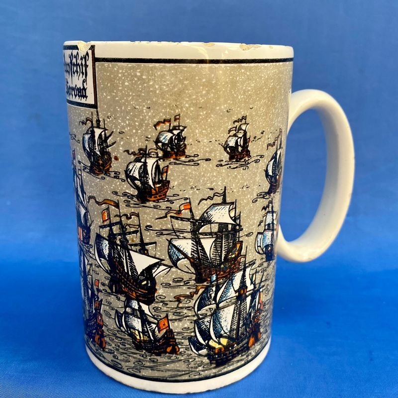 Colección de cerámica nautica, jarra de cerveza con diseño naval - imagen 3