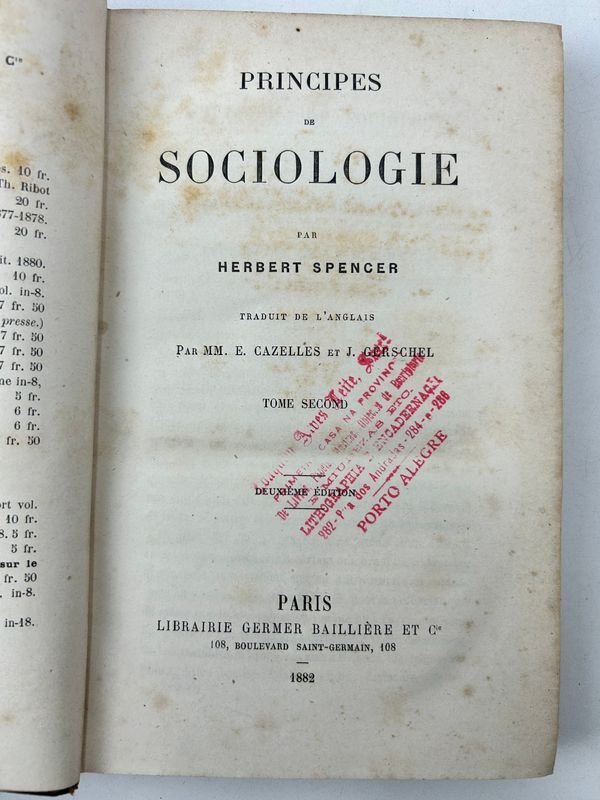 Libros de Sociología de Herbert Spencer - Edición de 1883 - imagen 3