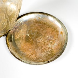 Caja de Reloj de Bolsillo Antigua de Plata - imagen 4