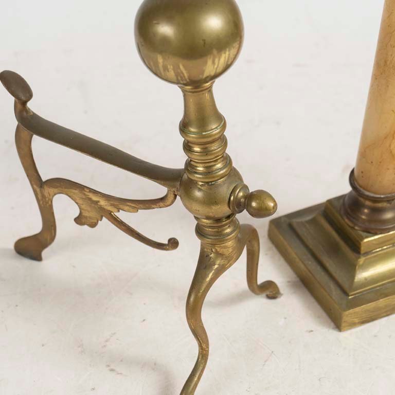 Candelero de bronce con alabastro y candelero - imagen 2