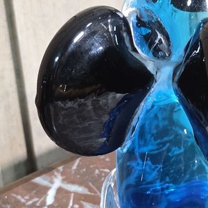 Figura de Gato y Elefante en Cristal Murano Azul - imagen 7